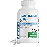Hyaluronic Acid 200 MG High Potency Joint Health & Healthy Skin Support, Non-GMO, 200 Vegetarian Capsules