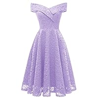 Womens One-Shoulder lace 2019 Autumn and Winter Dress Bridesmaid Dress Gown Violet