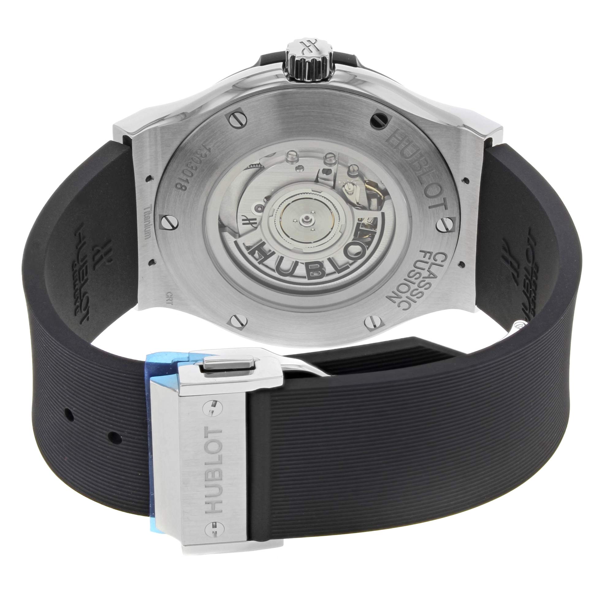 Hublot Classic Fusion Black Dial Black Rubber Mens 45mm Watch 511.NX.1171.RX