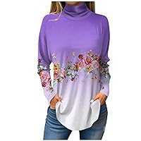 Long Sleeve Undershirt For Women Turtleneck Mexican Blouses Womens Tunic Tops To Wear With Leggings