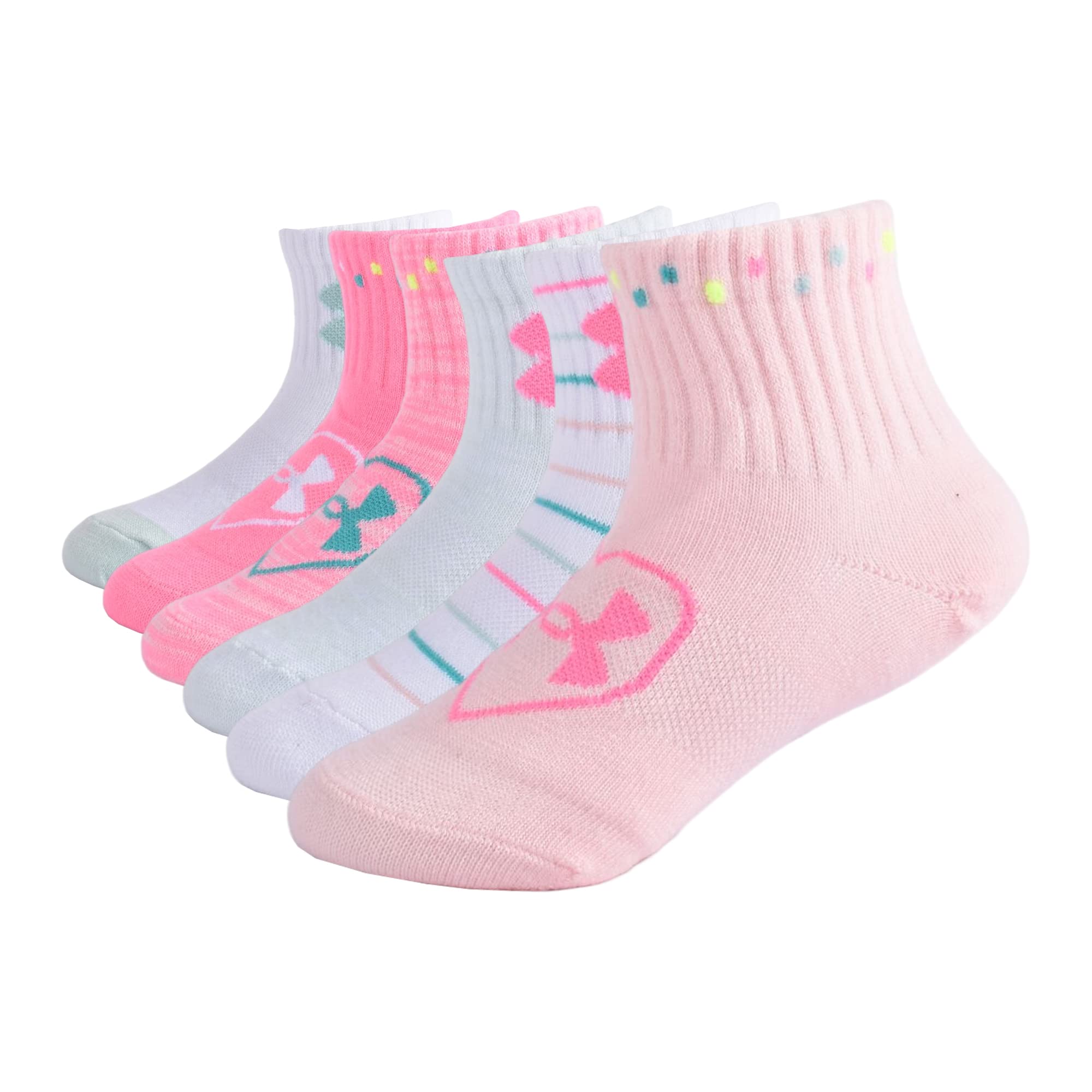 Under Armour Girls' Multi Pack Quarter Sock