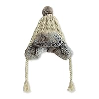 Women's Winter Faux Fur Lined Trapper Hat with Cozy Ear Flaps with Coordinating Pom-Pom and Ties