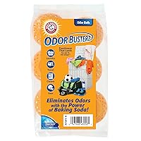 Odor Busterz Balls for Long Lasting Freshness - Deodorizer, Carpet Fresh, Odor Remover, Pet Fresh - 6 Count (Pack of 1), Orange