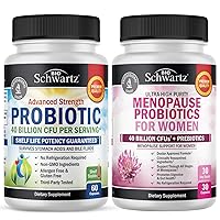 BioSchwartz Probiotic 40 Billion CFU 60 Count + Menopause Probiotics for Women 30 Count