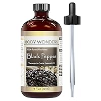 100% Pure, Undiluted Therapeutic Grade Oils Black Pepper Essential Oil 4 Fl Oz 118 Ml