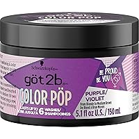 Got2B Color Pop Semi-Permanent Hair Color Mask, Purple, 5.1 oz