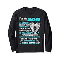 For My Son In Heaven I Hide My Tears When I Say Your Name Long Sleeve T-Shirt