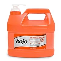 GOJO NATURAL ORANGE Pumice Hand Cleaner, 1 Gallon Quick Acting Lotion Hand Cleaner with Pumice Pump Bottle (Pack of 1) – 0955-02