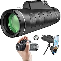 New 2024 Monocular Telescope for Smartphone，High Power Monocular with Smartphone Adapter and Sturdy Tripod， BAK4 Prism Monocular for Boating/Yachting/Sports/Bird Watching/Auto Racing/Hunting/Trevel