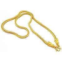 Dragon Necklace Thai Gold Jewelry Chain Link 23k 24k Baht Yellow Gold Plated Filled Jewelry Women, Men's,26 inches From Thailand