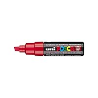 uni-ball Posca PC-8K Broad Chisel Tip Marker - Red, Pack of 6