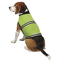 Insect Repellant Protective Safety Vest for Protecting Dogs from Fleas, Ticks, Mosquitoes & More Green 10-Inch