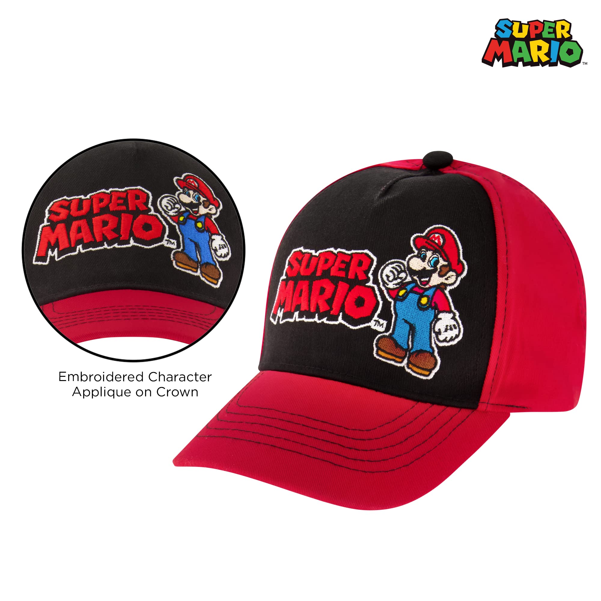 Nintendo Boys Super Mario Bros. Cotton Baseball Cap (Size 4-7)