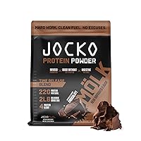 Jocko Mölk Whey Protein Powder - Keto, Probiotics, Grass Fed, Digestive Enzymes, Amino Acids, Sugar Free Monk Fruit Blend - Supports Muscle Recovery & Growth (2 LB, Chocolate)