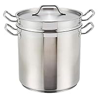 Winware Stainless 8 Quart Double Boiler with Cover