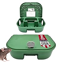Exterminators Choice - 2 Pack Large Rat Bait Station Boxes with 1 Key - Heavy Duty Mouse Trap Poison Holder - Great for Catching Rats and Mice - Pest Control - Durable and Discreet
