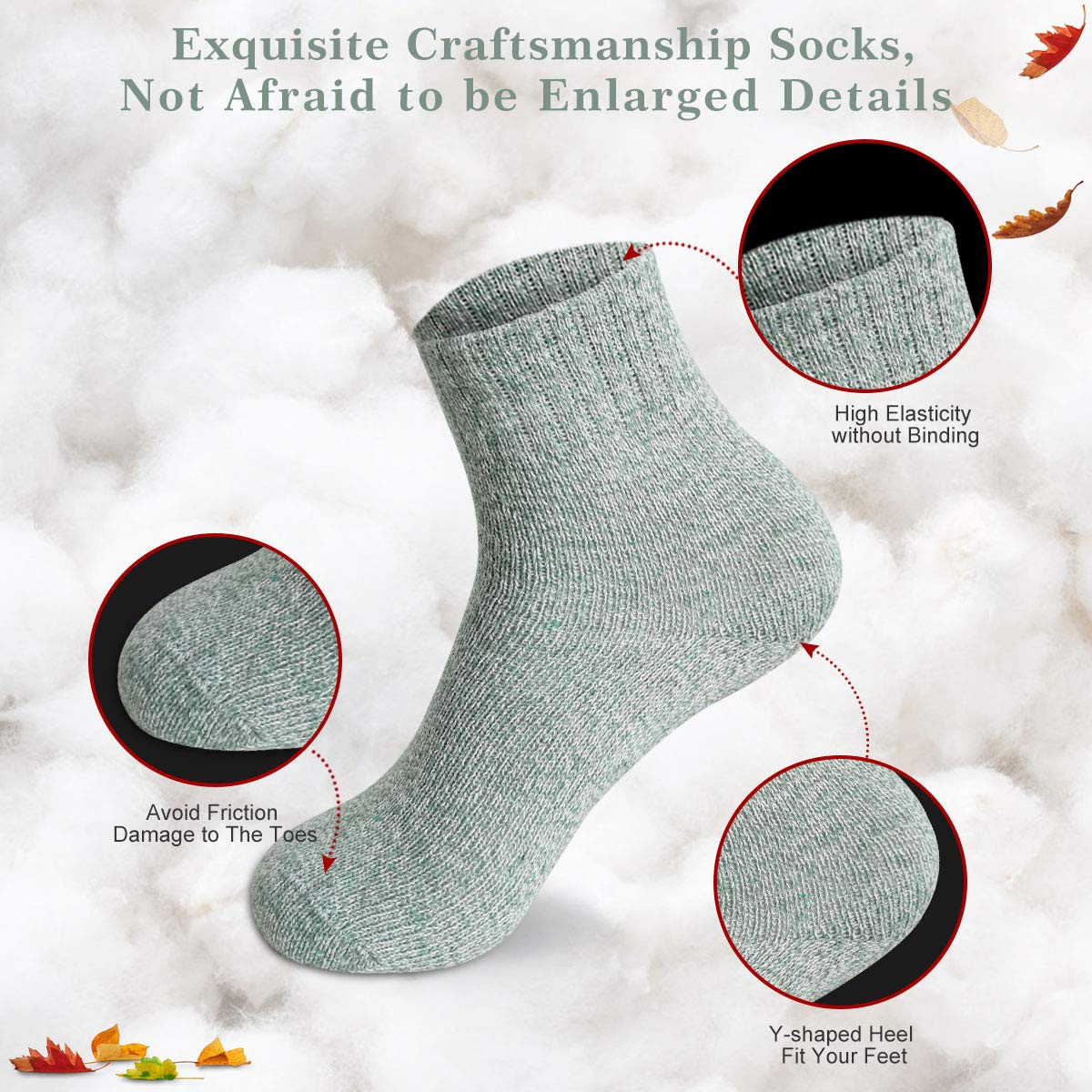 FYC Women Socks Winter - Gifts for Women - Warm Thick Soft Wool Socks Christmas Gifts Socks Cozy Crew Socks