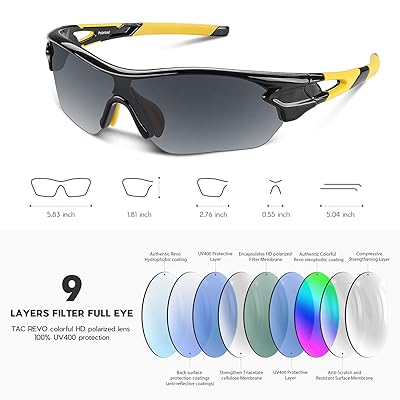 BEACOOL Polarized Sports Sunglasses for Men Women Youth Baseball Cycling Running Driving Fishing Golf Motorcycle Tac Glasses