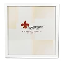Lawrence Frames 10 x 10-Inch Studio Wood White Picture Frame (755810)