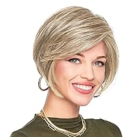 Raquel Welch Heard It All Classic Tapered Layered Short Wig by Hairuwear, Average Cap, RL16/88 Pale Golden Honey