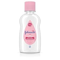 Johnson's Baby Oil, Pure Mineral Oil to Prevent Moisture Loss, Hypoallergenic, Original 3 fl. oz (Pack of 2)