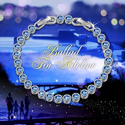 LADY COLOUR Ballad for Adeline Series Blue Tennis Bracelet,6.4