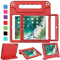 Kids Case for iPad 9.7 2017/2018 & iPad Air 2 - Light Weight Shock Proof Convertible Handle Stand Friendly Kids Case for 9.7-inch iPad 5th & 6th Gen, iPad Air 1 & iPad Air 2 - Red