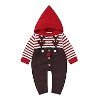 Sweaters for Kid Boys Newborn Infant Boy Girl Christmas Deer Knitted Sweater Baby Hooded Striped Turtleneck Sweater Kids