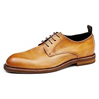 Comfort Fashion Genuine Leather Plain Toe Derby Dress Formal Shoes Oxfords for Men
