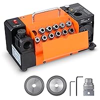 VEVOR Drill Bits Sharpener, 3-13mm Drill Bits Grinder Sharpener, Lip Relief Angle & 95°-135° Point Angle Adjustable Drill Bit Re-Sharpener, Portable Sharpening Machine with 11 Collets, CBN & SDC Wheel