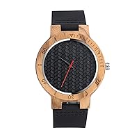 Mens Minimalist Ultra Thin Dress Casual Watch Genuine Leather Blcak Strap Dial Wrist Watches for Men