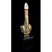 Sculpture, Bronze, Erotic, Sexual, Deko, Phallus in Ladies Hand