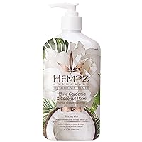Hempz Body Lotion Moisturizer - White Gardenia & Coconut Palm - Daily Moisturizing Cream, Shea Butter, Coconut Oil - Skin Care Products, All Natural Hemp Seed Oil - 17 Fl Oz