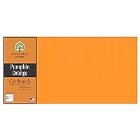 Pumpkin Orange Cardstock - 12 x 24 inch - 100Lb Cover - 50 Sheets - Clear Path Paper
