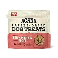 ACANA Singles Freeze Dried Dog Treats, Limited Ingredient Grain Free Beef & Pumpkin Recipe, 1.25oz