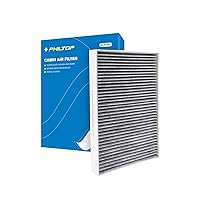 PHILTOP Cabin Air Filter, Replacement for CF12211 Q5 Q7 A4 A5 A6 Quattro SQ5 Q8 S4 S5 A7 Sportback RS5, Premium ACF080 Cabin Filter with Activated Carbon Filter Up Dust Pollen Odor