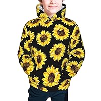 Funny Sunflower Hoodie Sweatshirt, Teen/Boy/Girl Pullover With Pockets
