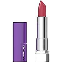 Maybelline Color Sensational Lipstick, Lip Makeup, Cream Finish, Hydrating Lipstick, Nude, Pink, Red, Plum Lip Color, Plum Perfect, 0.15 oz; (Packaging May Vary)