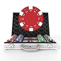 Poker Chip Set Classic Blank/Numbered Chips with Aluminum Case, 11.5 Gram Chips for Texas Hold'em Blackjack & Gambling 100PCS-200PCS-300PCS-500PCS