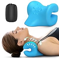 Odorless Neck Stretcher for Neck Pain Relief 2 Modes, Neck Cervical Traction Device Pillow for Spine Alignment, Chiropractic Neck and Shoulder Relaxer for TMJ Headache Muscle Tension