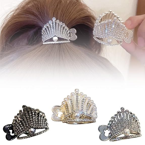 Mua Elegant Crown Hairpin - 3PCS High Ponytail Fixed Hair Clip, Rhinestone  Crowns Fixed Hairpin for Women, Shining Crystal Fashion Hair Accessories  trên Amazon Nhật chính hãng 2023 | Fado