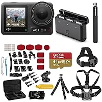 DJI Osmo Action 4 Camera Adventure Combo, Bundle with Froggi Extreme Sport Accessory Kit and 64GB microSDXC Memory Card