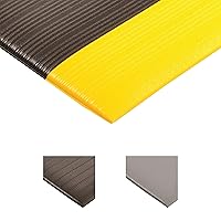 Notrax 410 Airug Anti-Fatigue Workstation Mat, 2' X 3' Black/Yellow, Model Number: 410S0323BY