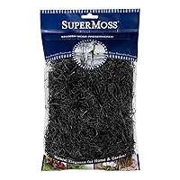 SuperMoss Preserved Spanish Moss, Black 2 Ounce