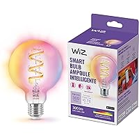 WiZ Color G25 Color Filament LED Smart Bulb - Pack of 1-300 Lumen - E26 Indoor - Connects to Your Existing Wi-Fi - Control with Voice or App + Activate with Motion - Matter Compatible