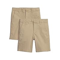 GAP Boys' 2-Pack Woven Flat Front Shorts