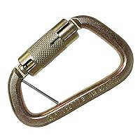 AFP Twist-Locking D-Steel High-Strength Carabiner w/Pin, ANSI & OSHA Compliant (1)