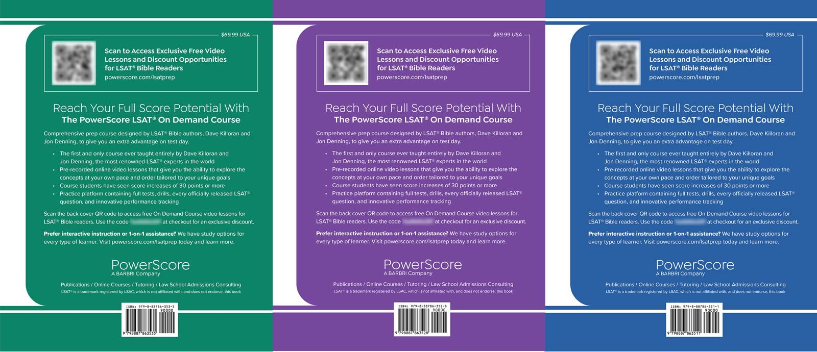 The PowerScore LSAT Bible Trilogy 2024: Prep Strategies for Each Section of the LSAT - Logic Games, Reading Comprehension, Logical Reasoning (LSAT Prep)