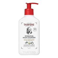 Thayers Milky Face Cleanser with Snow Mushroom, Hyaluronic Acid - Gentle, Hydrating, Dermatologist Recommended for Dry, Sensitive Skin - Paraben Free, 8 oz