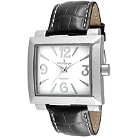Peugeot Women's Leather Easy Read Big Face Watch